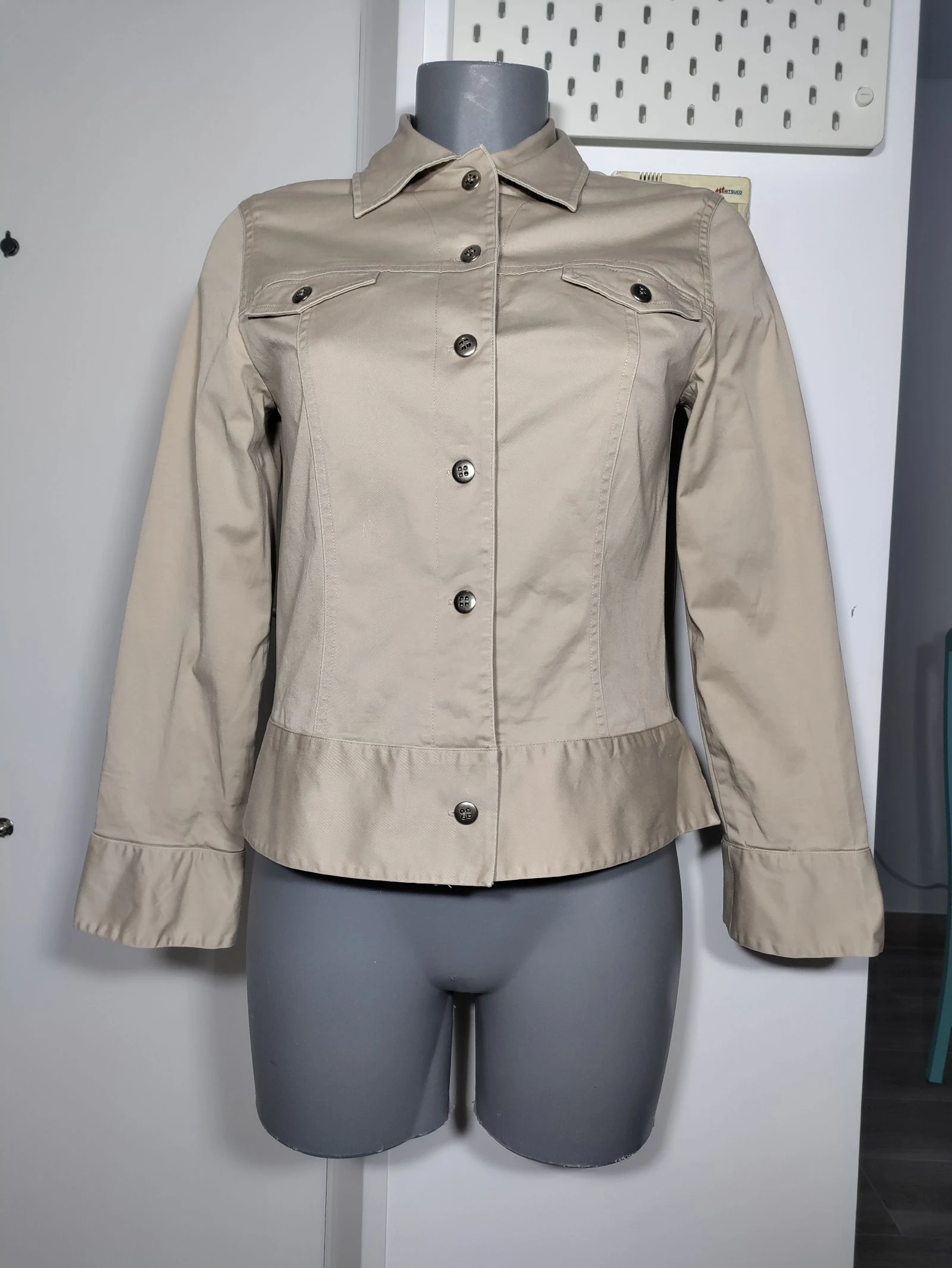 Chaqueta beige Tex estilo safari - Talla 40